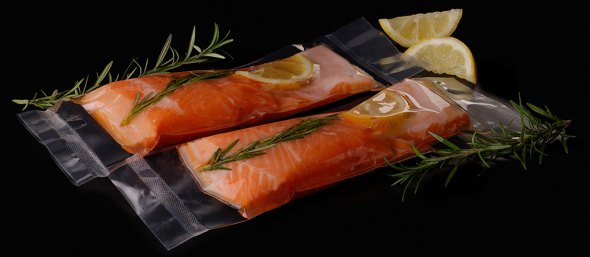 Salmón fresco envasado al vacío