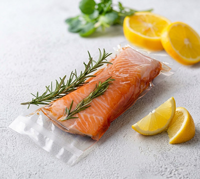 Salmón envasado al vacío